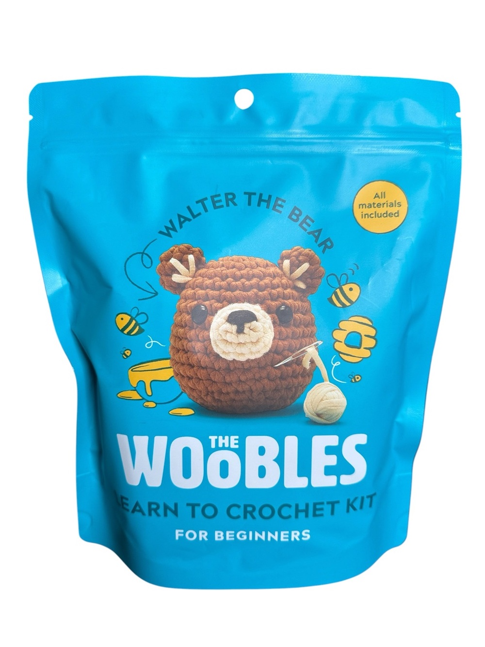 The Woobles Walter The Bear Crochet Kit Beginner DIY Craft New